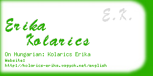 erika kolarics business card